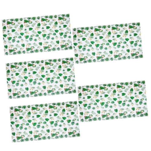 ハワイアン テーブルクロス 使い捨て パーティー用 5枚入り 誕生日 オイルクロス 汎用 防水 テーブルカバー 130x220cm