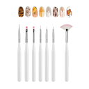 ネイルアートブラシ ネイルブラシセット ジェルネイルブラシ ジェルネイル絵描きブラシ 高品質ナイロン繊維 ジェルネイル用筆セット 大小ドットペン付き 初心者セッ...
