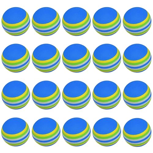 ゴルフ 練習 ボール 練習器具 室内 20個セット 42mm ゴルフ球 スポンジ ボール れんしゅう 器具 トレー..