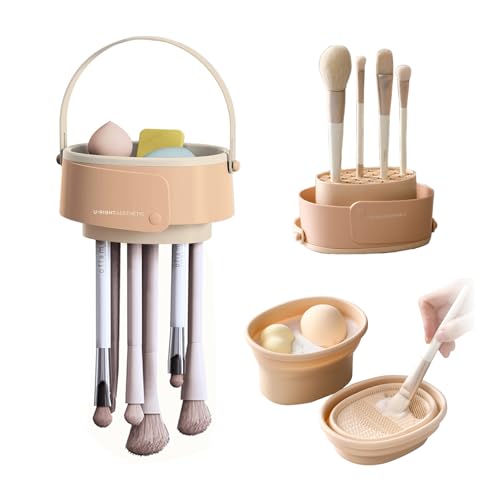 メイクブラシクリーナー メイクブラシ 洗浄 乾燥 収納 メイクブラシセット メイクブラシ おしゃれ 無臭..