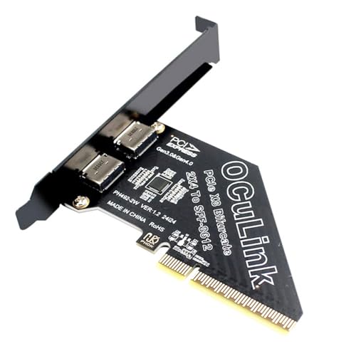 PCI-Express 4.0 8x PCIE 取り外し可能 デュアル Oculink 4x SFF-8612 SFF-8611 VROC Raid0 アダプター U.2 SSD eGPU グラフィックスカード外付けドック用 送料無料
