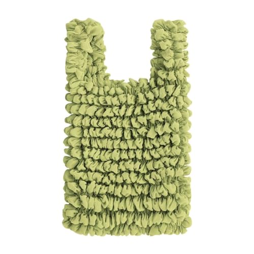 エコバッグ お買い物バッグ コンビニバッグ 収納 絞り ラージ コンパクト 大容量 伸縮 折り畳み 不要 しぼり 荷物に合わせて伸びる(グリーン)