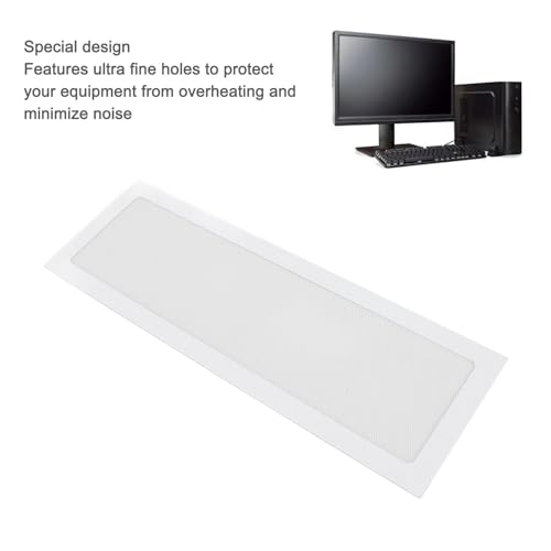 PCファン ダストフィルター 120 X 360mm PVCファングリルダストメッシュ 磁気フレームストリップ付きPCメッシュグリルコンピュータクーラーファンダストフィルター コンピュータPCケース用 (白 2PCS) - Image 2