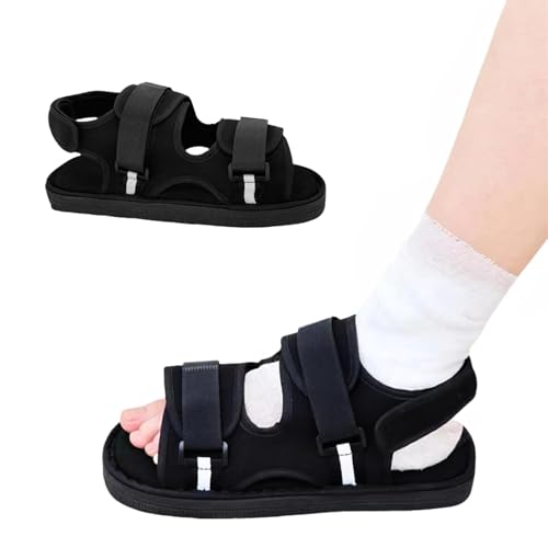 ギプス サンダル 中型サイズ 介護シューズ リハビリ 骨折 捻挫 片足 左右兼用 調整可能 松葉杖 22～29cm つま先圧力軽減 滑り止め リハビリ ギブス用シューズ (26.5CM)
