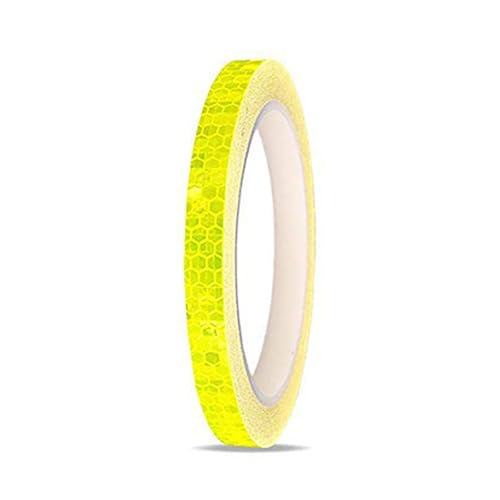 反射テープ 反射シール ステッカー 蛍光 夜光 警告テープ 1cm × 8m 自転車 車装飾 安全表示 防水 使い..