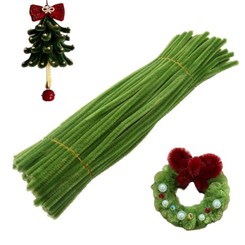 手芸モール 100本 6mm 単色 カラーモール 高密度モール クラフトモール 曲げ可能 骨格モール DIY 飾り..