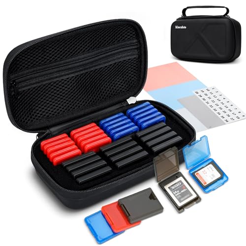 XQD /CFexpress Type B + 20枚 SD SDHC SDXC カード収納可能 外付け 二重保護 撥水 防汚 耐衝撃 防塵 3..