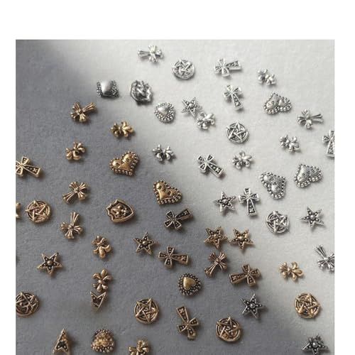 スタッズ 50個 パンク ネイルアート チャーム ネイルパーツ メタルパーツ 金属部品 3D スタッズ デコパ..