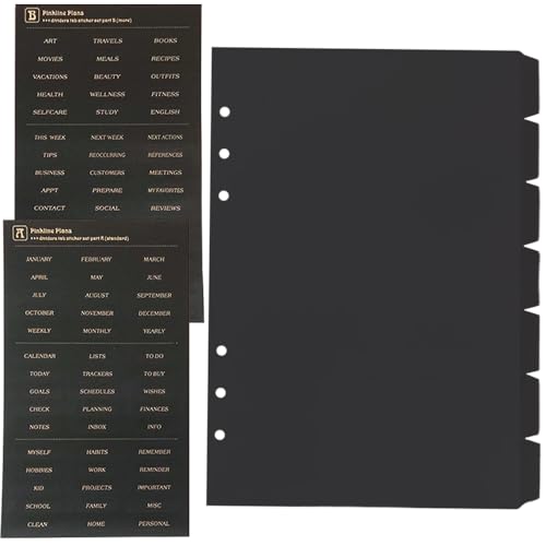 インデックスカード A5 仕切カード 7個 6穴 PP製 ルーズリーフ インデック仕切りa5 ファイル インデッ..