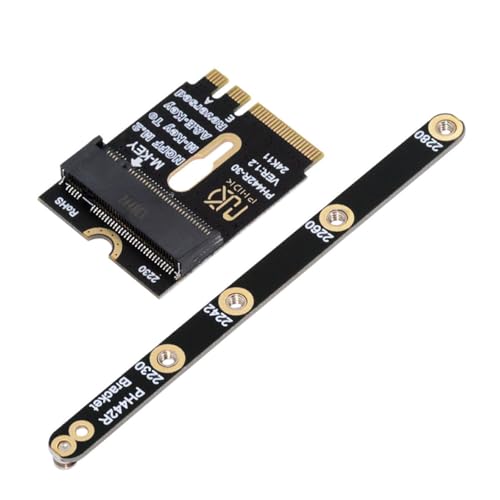 カード 2230 NGFF A+E キー オス - NVME M キー メス 延長 PCI-E 4.0 アダプタ ブラケット付き ノート..