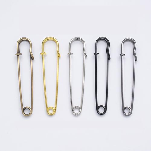 安全ピン 特大 75mm 大きい カブトピン ロック 帽子 ストール マフラー ピン 耐久性 使いやすい DIY 手..