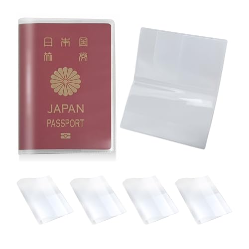 パスポートケース 4枚入り 防水 パスポート入れ 軽量 薄型 耐油 快適な旅の必需品 海外旅券 用 収納 便..