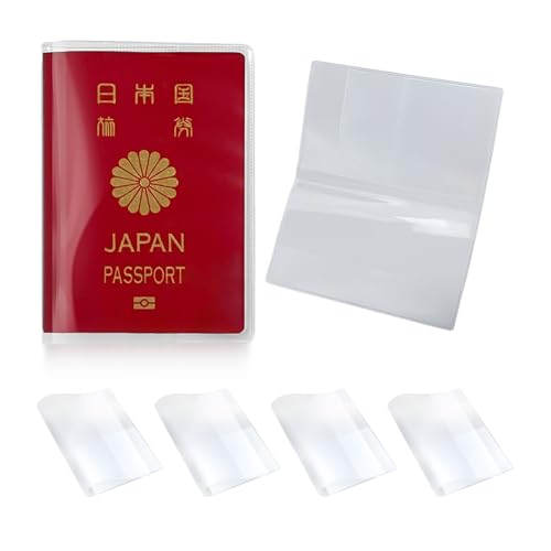 パスポートケース 4枚入り 透明 防水 パスポート入れ 軽量 薄型 耐油 快適な旅の必需品 海外旅券 用 収..