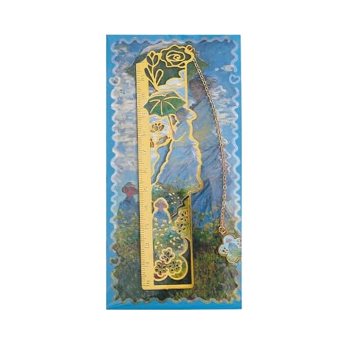 定規 しおり金属 エレガント感 名画 アーティスト 復古 華やか バレンタインデーギフト ゴールド中空トリム ブックページマーカー 誕生日プレゼント 10cm ...