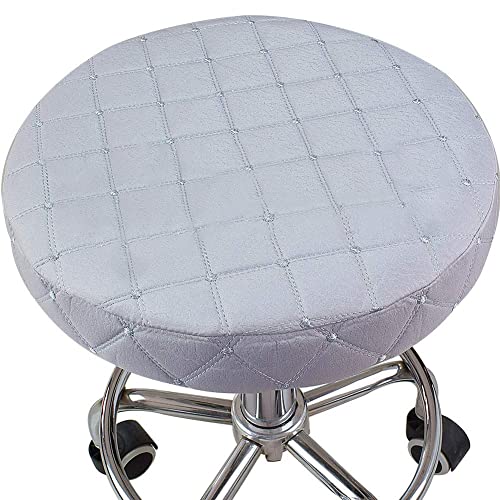スツールカバー 丸椅子カバー チェアカバー チェアクッション チェアパッド 通気 2個セット グレー 35cm 送料無料