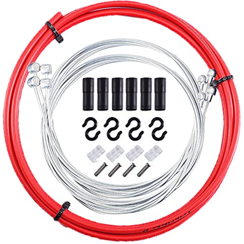 ブレーキケーブルセット 自転車ブレーキワイヤー バイクブレーキケーブル バイク自転車ロード リアブレ..