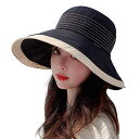 ハット UVカット 帽子 レディース 紫外線対策 つば広 あご紐付き 通気 日よけ 携帯便利 サイズ調節 折りたたみ 美しいシルエット 女優帽 アウトドア 自転...