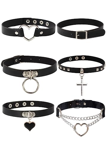 チョーカー 首輪 アクセサリー ゴシック メンズ レディース兼用 choker (6点セット) 送料無料
