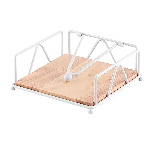 ナプキンスタンド ペーパーホルダー エレガント ディスペンサアーム付き 平面紙 ナプキンラック テーブル キッチン テーブル アウトドアテーブル 四角い 金属製バスケット