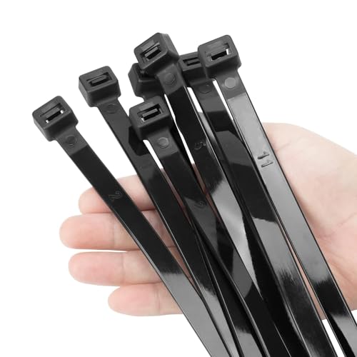 25個 幅13mm 長さ900mm 結束バンド 引張強度 114kg 超強力プラスチックワイヤータイラップ ロング 大きなケーブルタイ エクストラロングタイラップ 屋内外 UV耐性 (13*900mm 黒)
