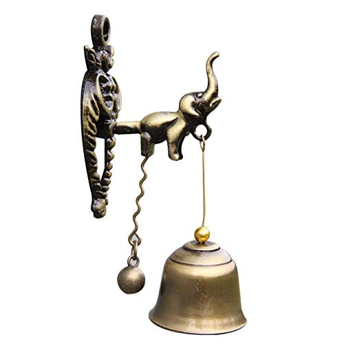ドアベル マグネット 呼び鈴 磁石 タイプ スウィング アンティーク アニマル チャイム（象） 送料無料