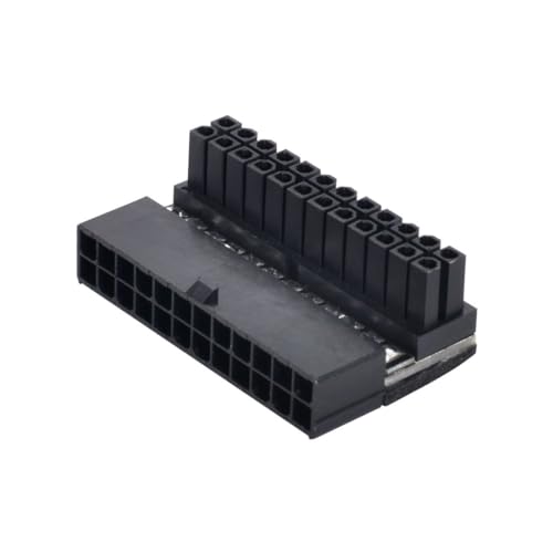 デスクトップPC 24pin オス 90度 アダプター メインボード マザーボード ATX 24Pin メス 送料無料