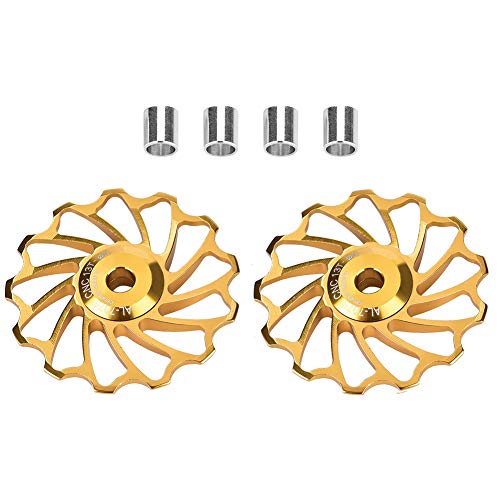 自転車 ディレイラープーリー　2個11T / 13T　自転車ガイドローラーセラミックベアリングリアプーリー..