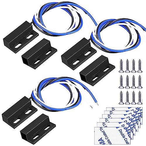 埋め込み式ワイヤードセキュリティウィンドウゲートコンタクトセンサーアラーム磁気リードスイッチ 磁..