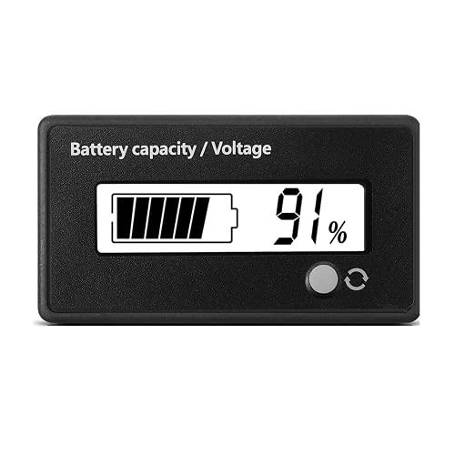 デジタル電圧計 バッテリー残量表示計 汎用型 DC 12V 24V 48V 60V 72V 84V リチウム電池 鉛蓄電池 リン..