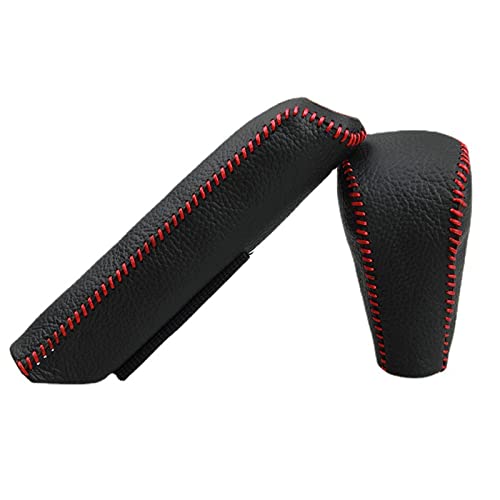 本革車用シフトノブカバー 本革サイドブレーキカバー ハンドブレーキカバー コンソールボックスカバー ..