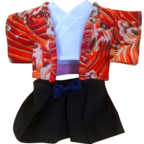 人形 服 綿人形の服 人形服 着替え 和服 20cm ぬいぐるみ用 かわいい シャツ アクセサリー 上着 ぬいぐるみ アパレル部品(レッド 男15CM) 送料無...