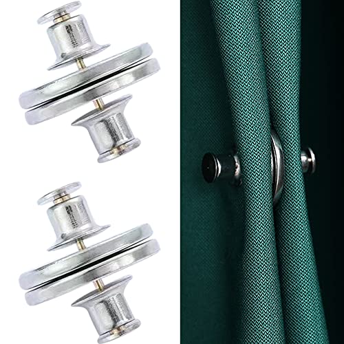 隙間 カーテン 光漏れ防止 磁気バックル 隙間うめる カーテンのマグネット 両開きカーテン用 工具不要 取り外し可能 セット（25MM 2組）
