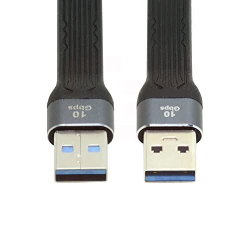 USB 3.0 ケーブル USB 3.1 3.0 Type A オス オス 延長 フラット スリム FPC データケーブル 13cm 10Gbp..