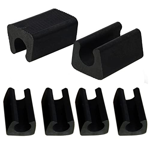 椅子足チップ 家具足 プラスチック U / O形長方形 滑り止め[12個入り]パイプキャップ直径12mm に適当 ..