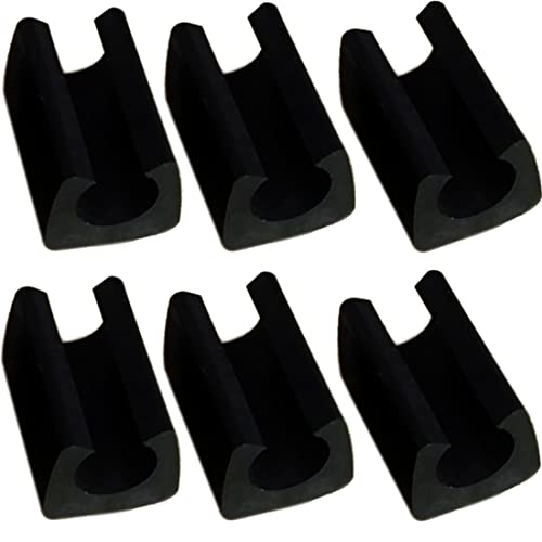 椅子足チップ 家具足 プラスチック U / O形長方形 滑り止め[12個入り]パイプ 直径 8mm に適当 サークル..