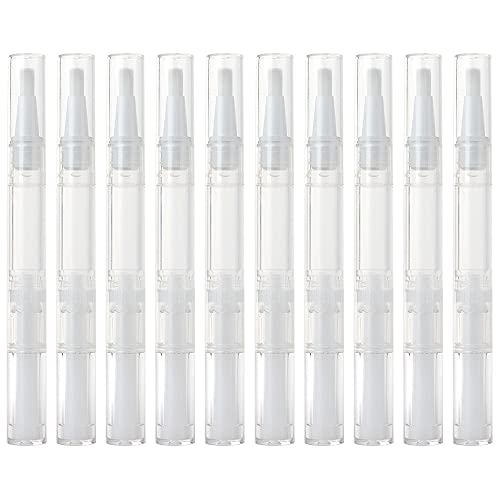 ツイストペン 10本入り 3ml ネイルブラシペン ネイルオイルペン ペンタイプ 詰め替え容器 ブラシ プラ..