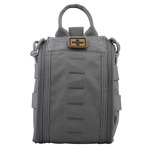 メディカルポーチ 医療ポーチ EDCポーチ 多機能 Molleモール対応 携帯便利 救急用品入れ 防災 救急用 応急処置 アウトドア タクティカル グレー 送料無料