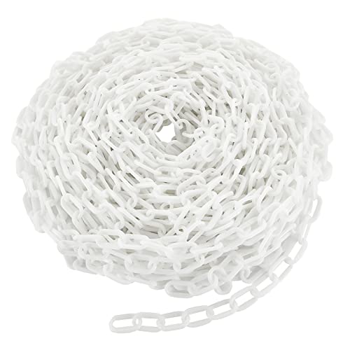 プラスチックチェーン チェーンスタンド用 厚手 軽量 耐腐食 耐久性 長さ25m 直径6mm 侵入防止 駐車禁..