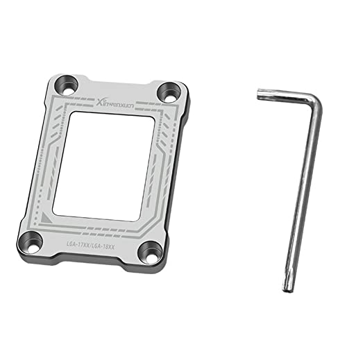 CPU反り防止 12世代 LGA1700 曲げ止め 金具 アルミニウム合金製 CPU固定金具 L型小スパナ付き (シルバーグレー) 送料無料