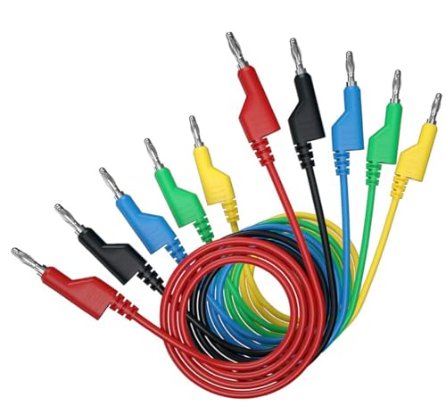 バナナプラグ テストリードセット 4mm 積み重ね可能 バナナプラグワイヤーテストケーブルリード マルチ..