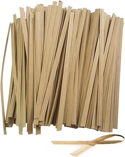 ビニタイラッピングタイクラフト紙 ツイストタイ結束用フト紙 パン袋包装用 ヤー ワイヤータイ 装飾材料 鉄ワイ 10cm[1000本セット] 送料無料