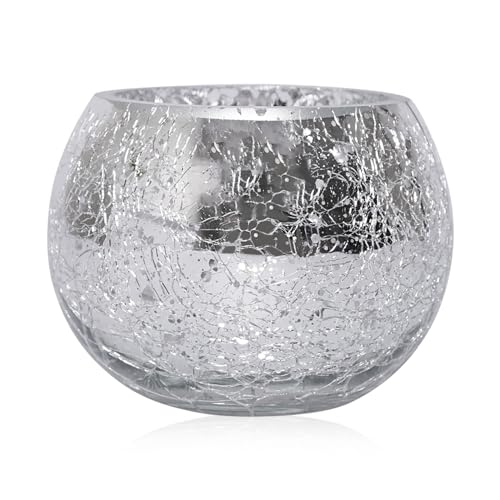 キャンドルホルダー キャンドルスタンド キャンドルカップ 燭台 キャンドルグラス ボールカップ ステンドグラス 照明/結婚式飾り/誕生日/プレゼント/ホームインテリア/バー/写真小道具/室内/室外 - シルバー 送料無料