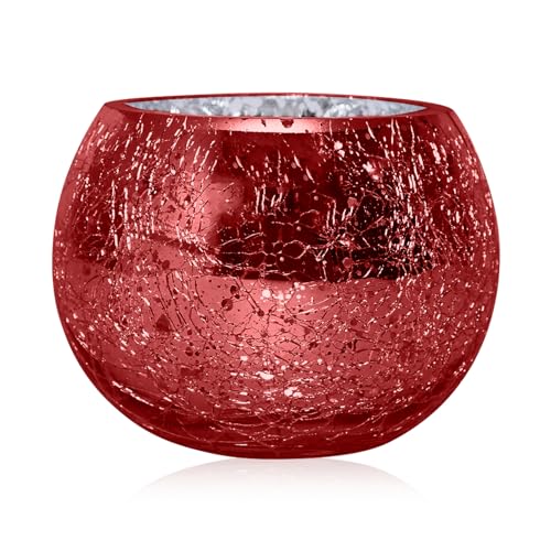 キャンドルホルダー キャンドルスタンド キャンドルカップ 燭台 キャンドルグラス ボールカップ ステンドグラス 照明/結婚式飾り/誕生日/プレゼント/ホームインテリア/バー/写真小道具/室内/室外 - レッド 送料無料(3)