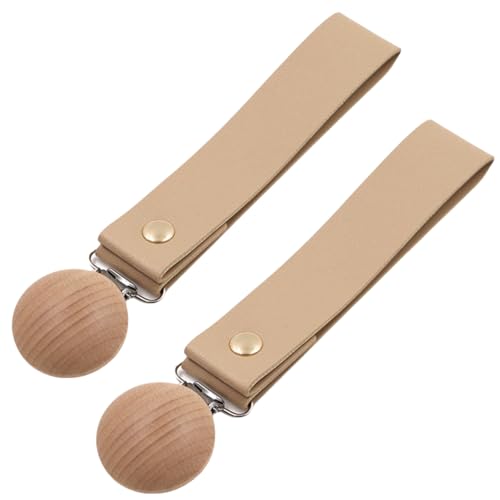 ベビーカー ブランケット クリップ バギー 膝掛け ストラップ PU 多機能 2個セット (杏色) 送料無料