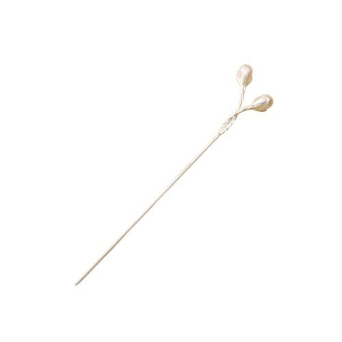 かんざし スティック かんざし ヘアスティック フェイクパール 一本挿し シンプル ヘアアクセサリー 浴衣 ゆかた (パール/Silver03) 送料無料