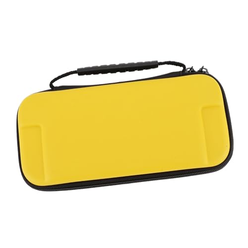 Switch Lite 保護ケース 収納ケース 持ち運び 保護カバー 耐衝撃 保護 キズ防止 収納 キャリングケース 代替品 社外品 スイッチライト ケース ゲームカードスロット10個付き (イエロー)