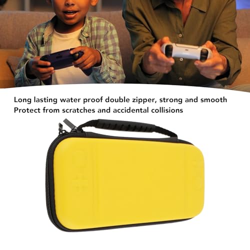 Switch Lite 保護ケース 収納ケース 持ち運び 保護カバー 耐衝撃 保護 キズ防止 収納 キャリングケース 代替品 社外品 スイッチライト ケース ゲームカードスロット10個付き (イエロー)