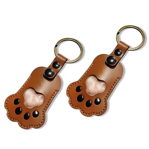 ペット 遺毛ケース キーリング キーホルダー 仏壇 ペット用 遺毛器 本革 保護ケース ペット 犬 猫 記念..