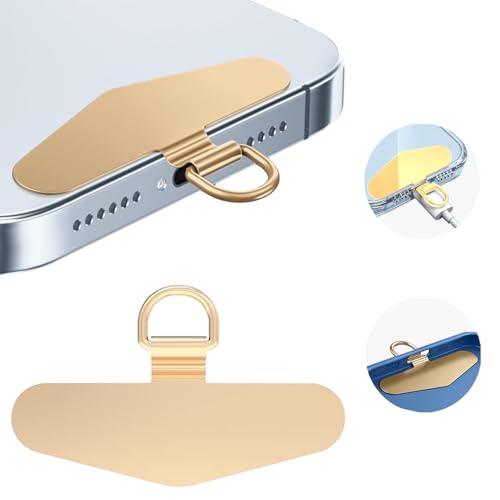 スマホ ストラップホルダー 浮きにくい湾曲設計 ステンレス製0.4mmの超薄型金属製タグパッチ 携帯 ...