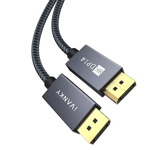 ■商品説明■ DisplayPort ケーブル 3m ディスプレイポート ケーブル 240hz8K / 60Hz 4K / 144Hz HDR HDCP2.2 HDCP1.4 編み材 グレー モニター用 送料無料 【双方向伝送の dpケーブル 1.4】iVANKY displayport ケーブル 1.4 はDisplayPort 端子搭載のPC、ASUS/Dell/Acer ノートパソコン、テレビ、モニター、プロジェクターなどを接続し、HBR3 32.4Gbs超高速帯域幅で映像信号と音声信号が伝送できて、DisplayPort オス to DisplayPort オス双方向伝送のDisplayPortケーブルです。【240hz対応 高解像度】本DisplayPort ケーブルはバージョン1.4です。最大8K@60Hz解像度に達することができ、4K @ 144Hz、2K@165Hz、2060p、1080P@240Hzなどのディスプレイ、モニタ、テレビ、プロジェクタとも下位互換性があり、解像度などの相性の心配がない。また、DSC（Display Stream Compression）というデータ圧縮技術を採用、さらに高いリフレッシュレートを実現でき、1/144sの応答速度が、画面のティアリングやフレームレートの不安定さを排除、破綻のない滑らかな画面表示が不可欠な一品だ。【画像・音声同期出力】このDPケーブル 240hz対応1本で、高精細な立体感、臨場感のある映像/画像と音声の転送ができます。最大32の非圧縮デジタル音声チャネル、1536kHz/24bit までのオーディオストリームに対応しています。迫力のあDisplayPort ケーブル 3m ディスプレイポート ケーブル 240hz8K / 60Hz 4K / 144Hz HDR HDCP2.2 HDCP1.4 編み材 グレー モニター用